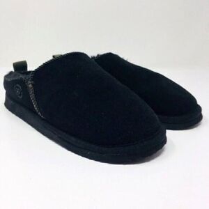 NWOT the original Deerfoams black suede slippers BoxC
